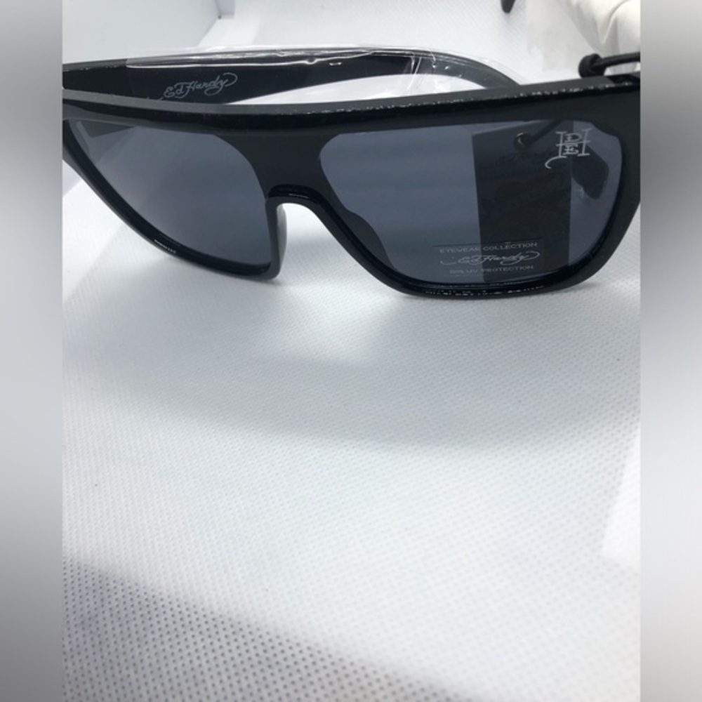 Ed Hardy black acetate frame 100% UV protection love kills slowly sunglasses new - Picture 3 of 4